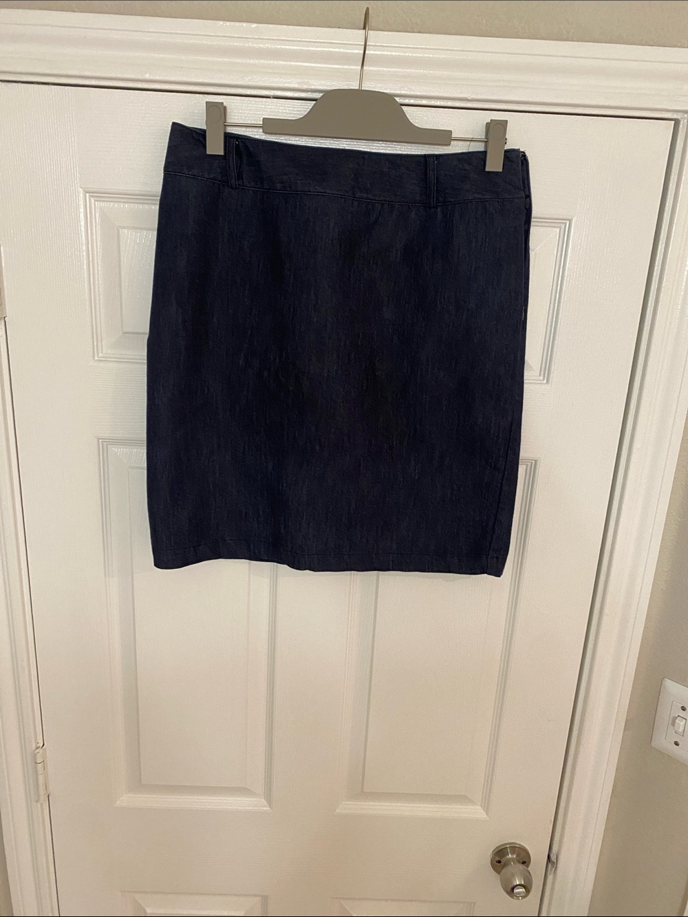 Apt. 9 Dark Navy Stretch Denim Pencil Skirt
